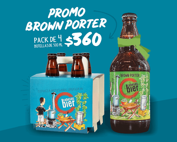Packs Cabesas Bier Brown Porter (4x500ml)