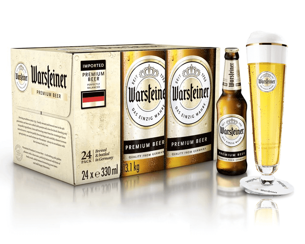 Warsteiner 24x330ml + Vaso de Regalo - Sabremos Tomar